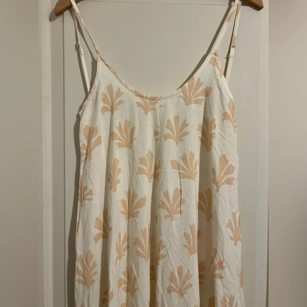 Citrine Swim Leta Dress $169 Hawaiian Shell‎ Tan Reef Resortwear Beach Tank Maxi